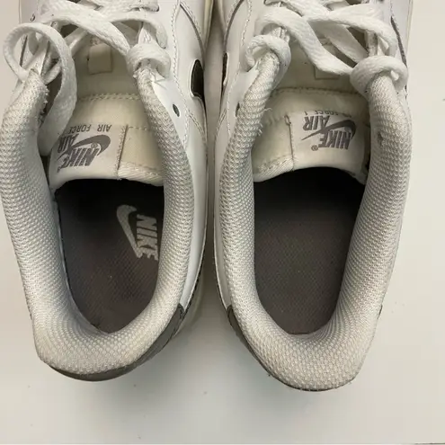 Nike Sneakers Shoes Jordan Air Force 1 Low Leather White Metallic Pewter Silver