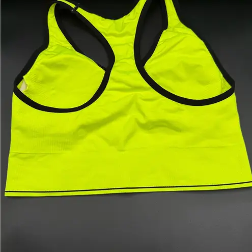 Yellow and Black Racerback Sports Bra Size L