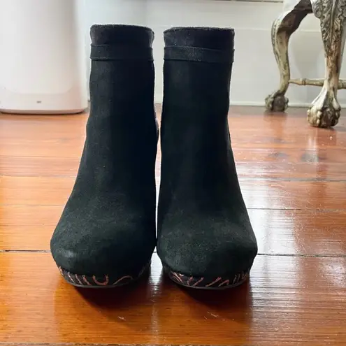 Artemis Floral Embroidered Suede Ankle Boots