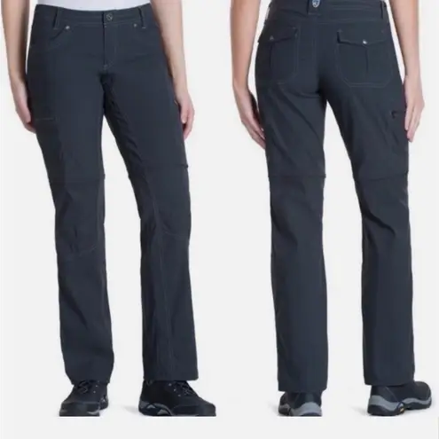 Kuhl Women's Kliffside Convertible Pants Hiking Outdoors in Koal (grey) sz 2