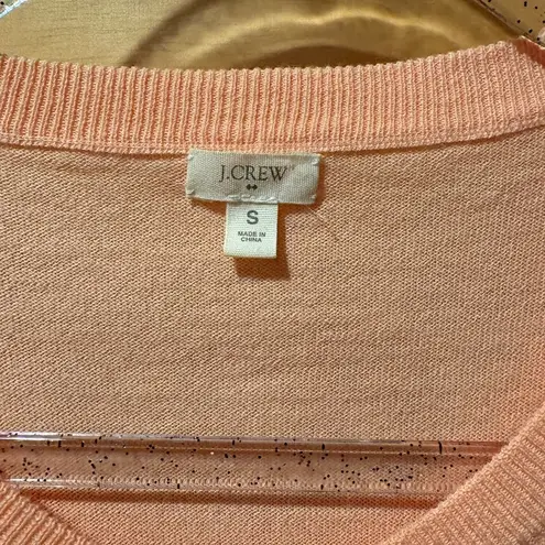 J.Crew Peach  Cardigan with Ruffle Detail down the front women’s small thumbnail 3