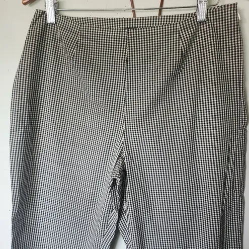 INC International Concepts Gingham Check Capri Cotton Pants Black Size 12P
