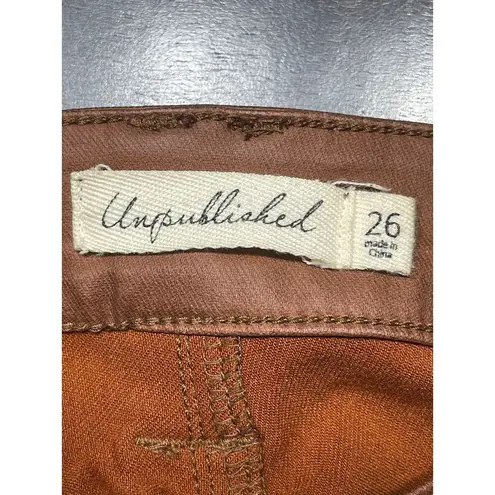 Unpublished size 26 Camel Colored Skinny Jeans Casual Chic Pants T