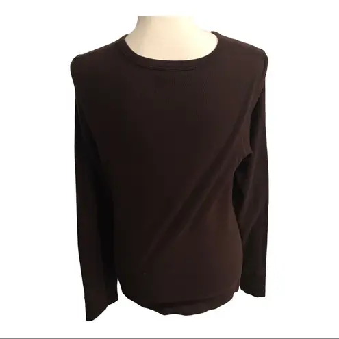 Polo Jeans Co. Ribbed Knit Top Brown Size L