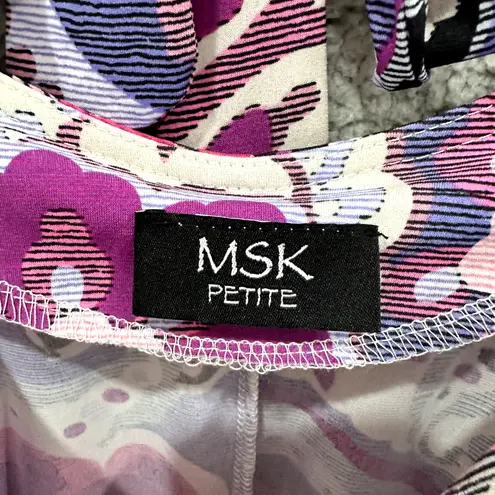 MSK Petite Medium Sleeveless Dress Pink Purple Paisley Boho Chic Resort Cruise Size undefined