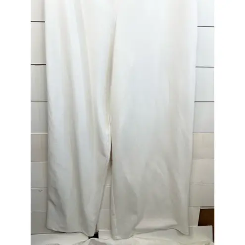 Love by Design LOVE X DESIGN Jumpsuit Womens Size M White One Shoulder Wide Leg Draped Top