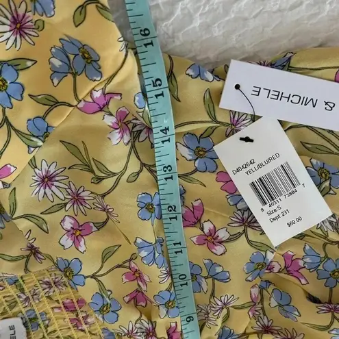 Emma & Michele NWT Cottagecore Dress Floral Puff Sleeve Sunshine Yellow Small