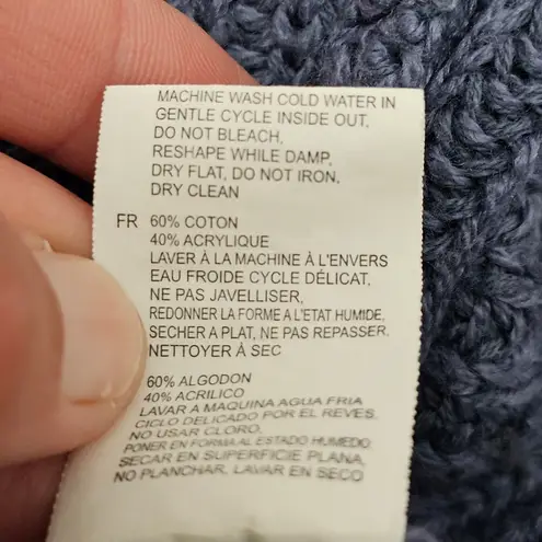 RD Style Denim Gray Cutout Relaxed Fit Cardigan Size XS