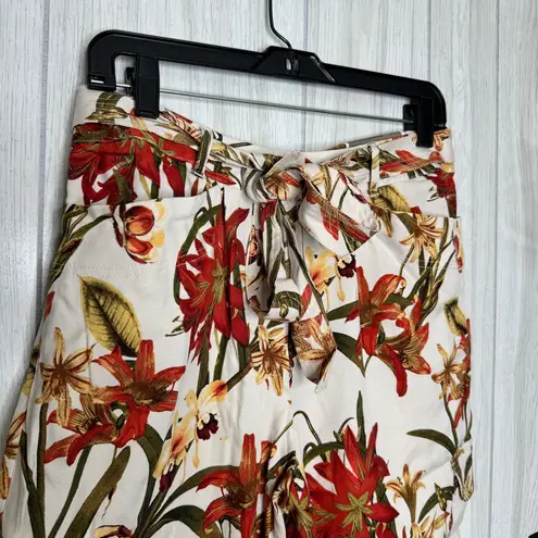 Chico's NWT Chico’s Tencel Lyocell Floral Utility Ankle Pant Tie Waist size 0.5