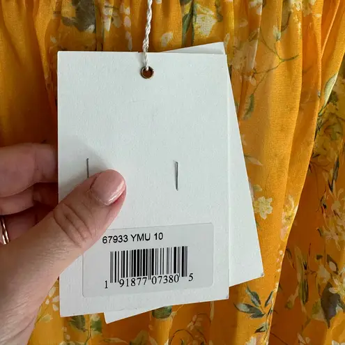 Mac Duggal Flounce Sleeve Floral Maxi Dress- NWT