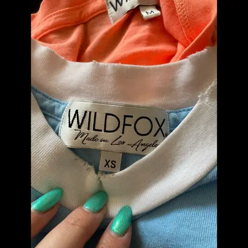 Wildfox  local bodysuit blue pink white