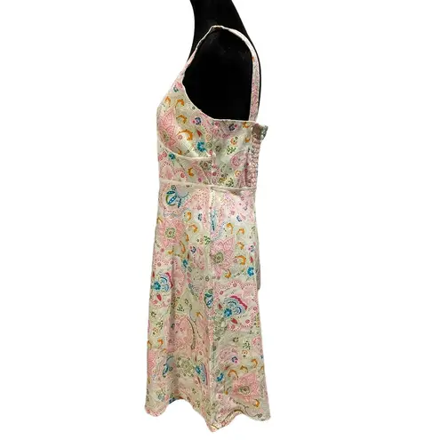Karin Stevens Vintage 90s Hippie Eclectic Flower Power Sleeveless Padded Dress