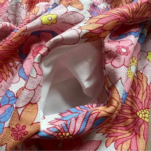 Tuckernuck x Cameran Eubanks Wimberly Folly Floral Hazel Linen Dress Size Large Pink