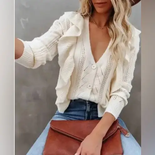 Elan Josalee Button Front Knit Cardigan