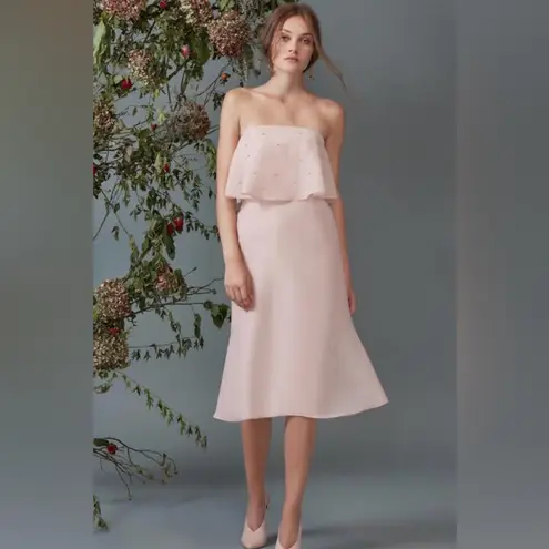 Keepsake the Label Call Me Strapless Black Midi Dress, Sz M Size M