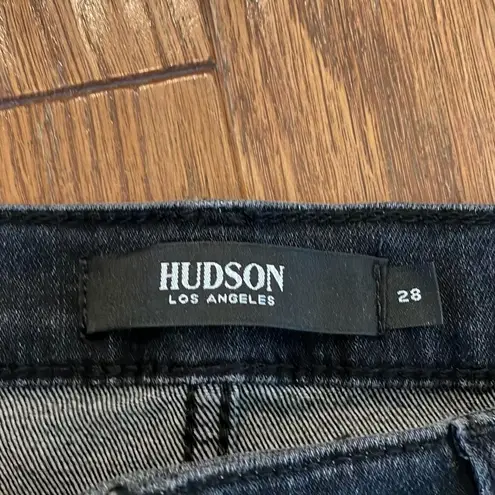 Hudson Jeans Hudson NWT Nico straight black velvet stripe jeans size 28