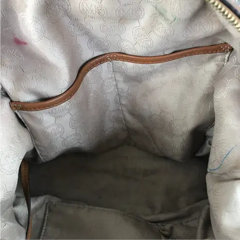 MICHAEL KORS Bedford Pebbled Leather Satchel Bag Brown Versatile Timeles Classic