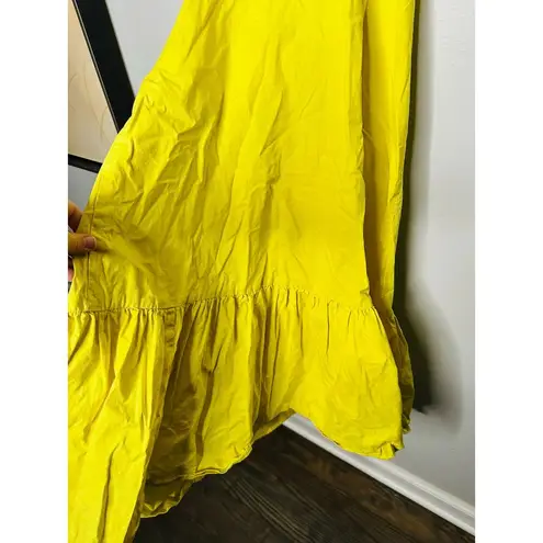 MARISSA WEBB x RTR Yellow Hourglass Waist Cutout Midi Summer Dress Size 4