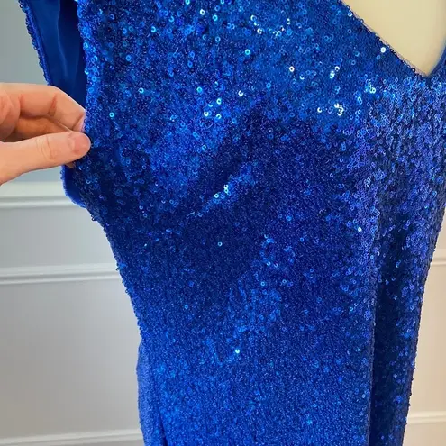 Christina Wu NWT Celebration Sequin Bridesmaid Dress Royal Blue Size 22