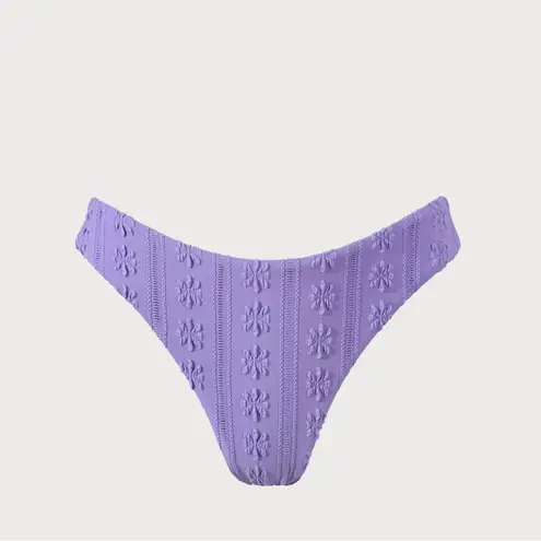 Berlook Purple Jacquard Front Drawstring Bikini Set Size M
