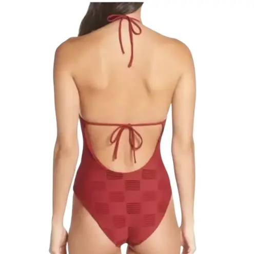 ONIA Ginny Textured One-Piece Ruby Swimsuit Size XS NWT