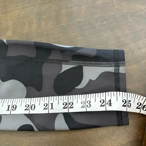 Athleta  Leggings Womens Black Gray Camo Contender Powerlift Athletic Pockets XS