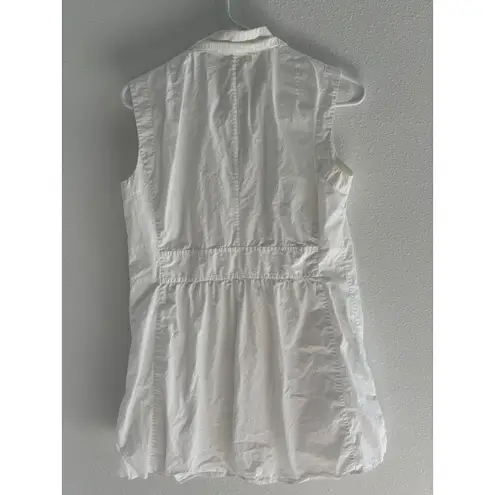 Akris Punto Top Womens 8 White Sleeveless Cotton Tunic Minimalist Capsule Career