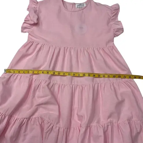 Petal and Pup Amarah Short Sleeve Pink Ruffle Tier Baby Doll Dress Size 8 NWT