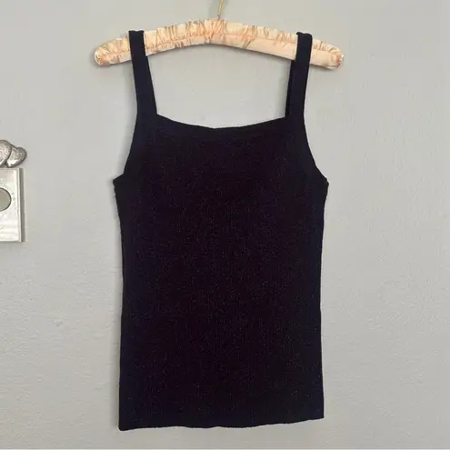 Dana Buchman Vintage Eggplant Purple Wool Knit Metallic Women's Tank Top