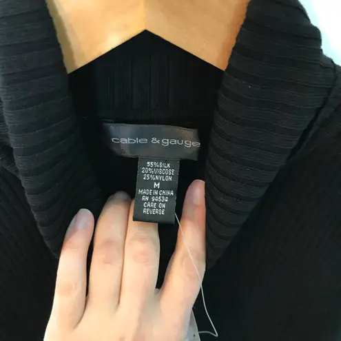 Cable and gauge sleeveless turtleneck hot sale