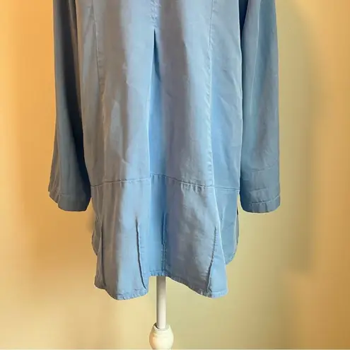 Soft Surroundings Tencel Island Breeze Button Down Shirt Tunic Size Large