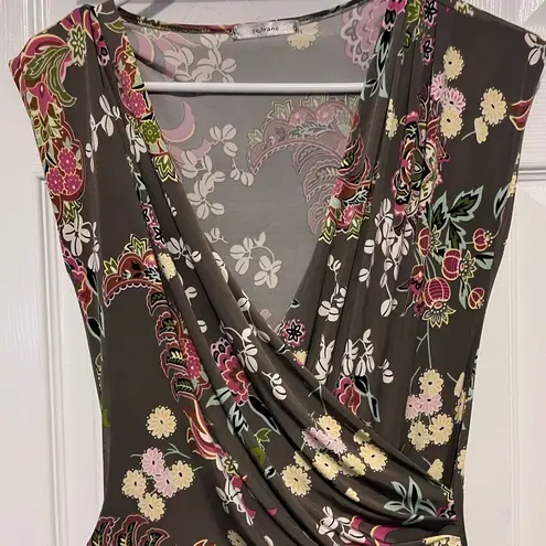 Soprano  flower print faux wrap dress in medium