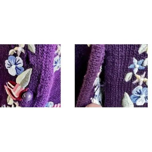 Vintage Marisa Christina Classics Floral Vest Small Plum Embroider Sweat… Size undefined