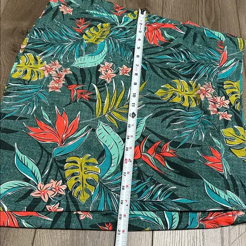 RipSkirt Hawaii 19" Paia Maui Floral Wrap Swim Coverup Skirt Green Blue Large
