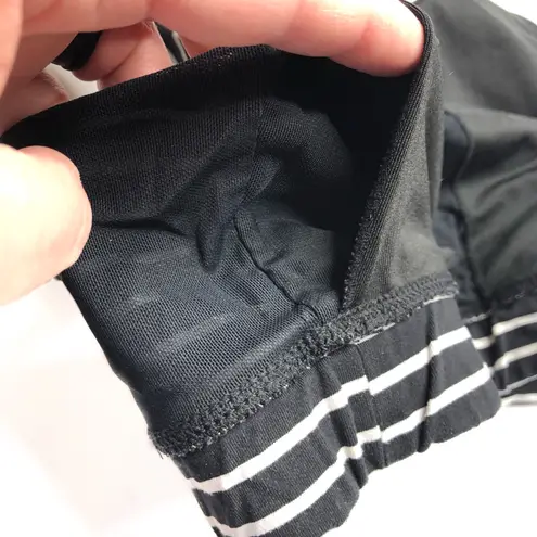 Glyder Full Force Sports Bra Black White Stripe