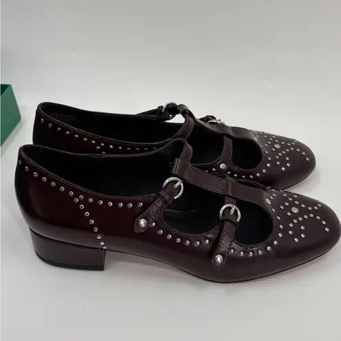 J.Crew  Teagan T-strap wing tip heels in patent leather Milan Brown