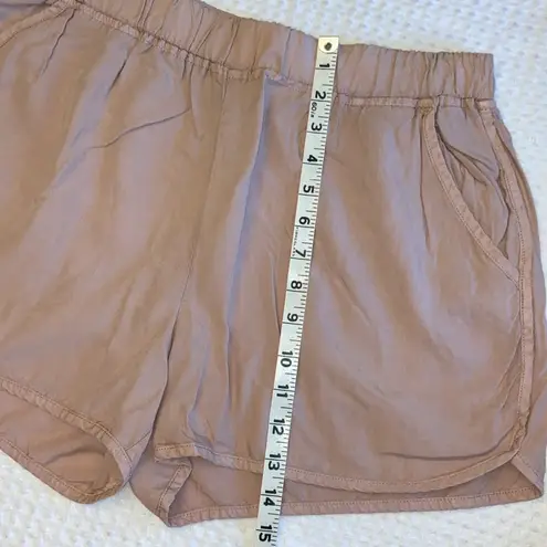 Thread and Supply NEW!  Size LARGE Blush Pink Nude Elastic Waist Shorts Tencel