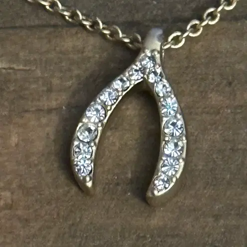 Spartina Sea La Vie Paved Wishbone Pendant Necklace