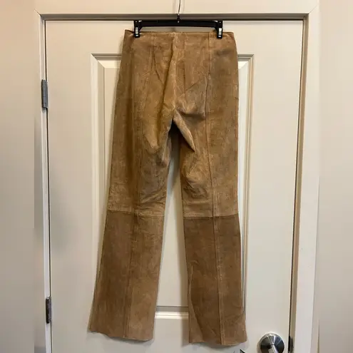 Maxima Wilson’s Lined Suede Pants Light Brown Low Rise