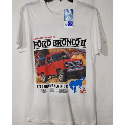 Ford Bronco 2 men's white shirt size Small