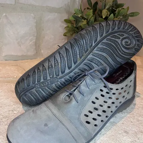 NOAT Lalo grey suede perforated sneaker sz 42 Gray