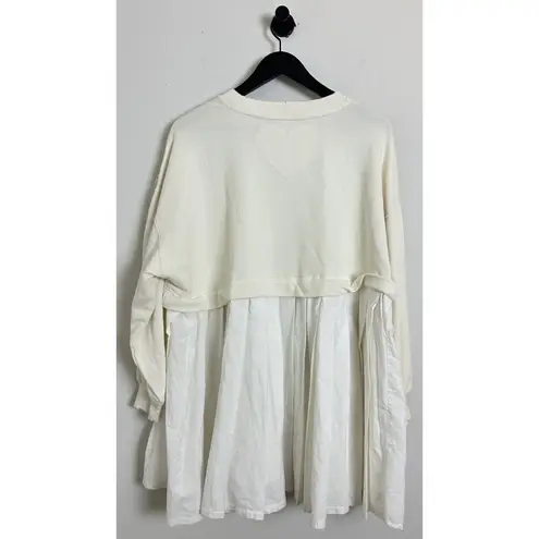 Free People  Eleanor Sweatshirt Dress in Grey Combo Size X-Small