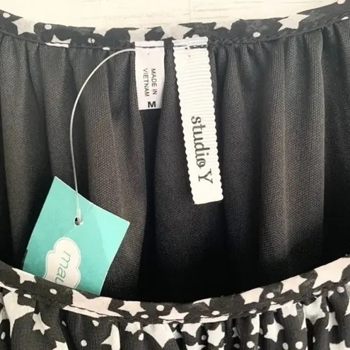 Studio Y Maurices Celestial Stars Cold Shoulder Blouse