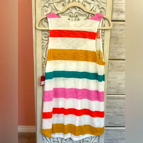 Mossimo vibrant retro horizontal striped casual versatile summery tank NWT XXL