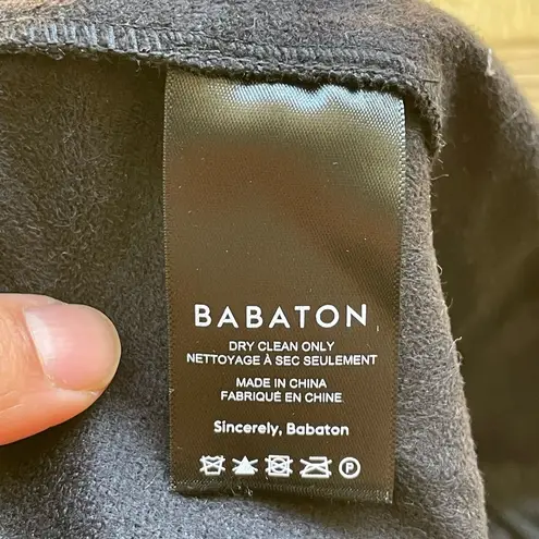 Babaton black faux leather midi tie waist pencil skirt Sz 2 EUC Aritzia