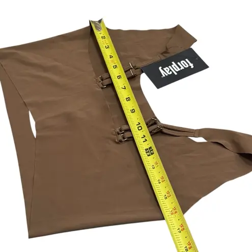 NEW Forplay Brown Cutout Rave Festival Special Occasion Bra Crop Top Size‎ XL