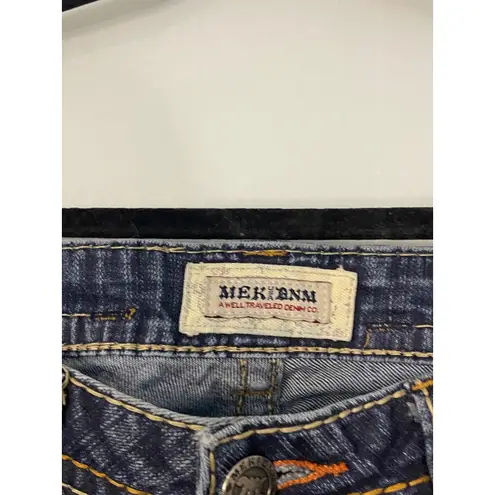 Mek Denim LAS TUNAS Boot Cut Jeans Women's Size 29x32 Distressed Medium Wash