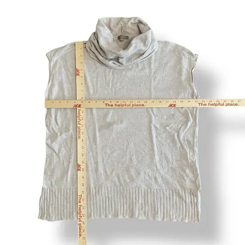 Lilla P Sleeveless Dropped Shoulder Waffle Cowl Neck Top Womens Size S Beige