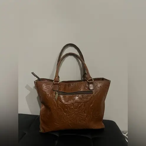 Patricia Nash  Zancona Tooled Brown Leather Tote Reiti Wallet New With Tags $308