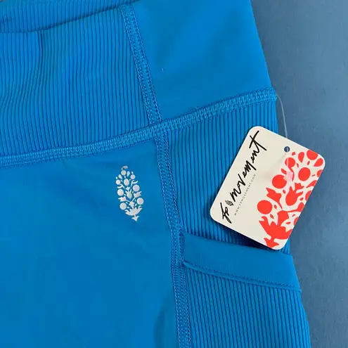 Free People Movement NWT Instant Replay Varsity Blue Biker Shorts